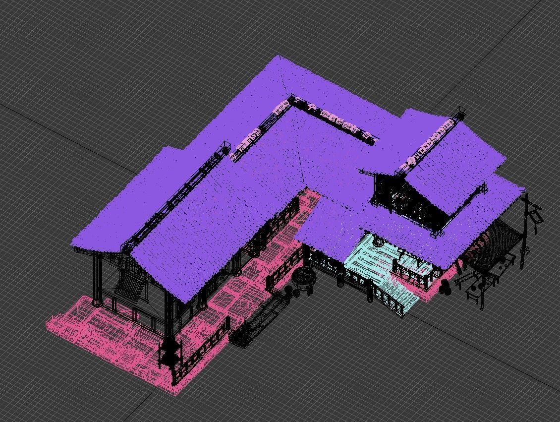 Historic building Ancient Chinese architecture 3D model_7