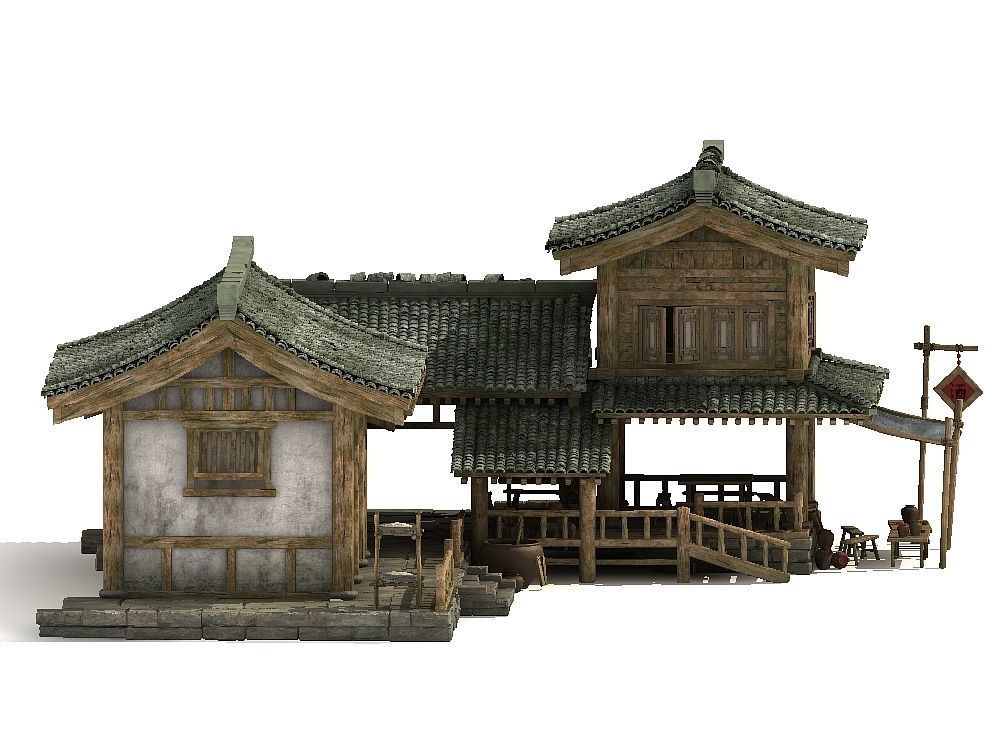 Historic building Ancient Chinese architecture 3D model_3
