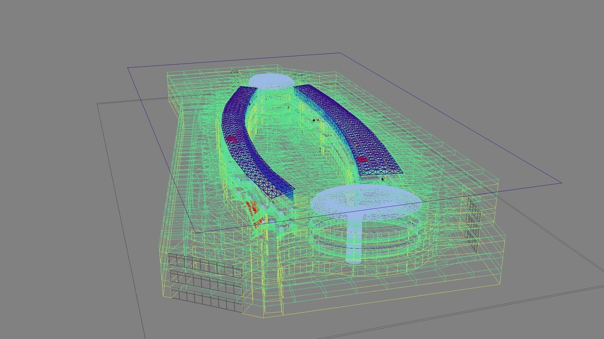 Futuristic Shopping Center 03 3D model_29