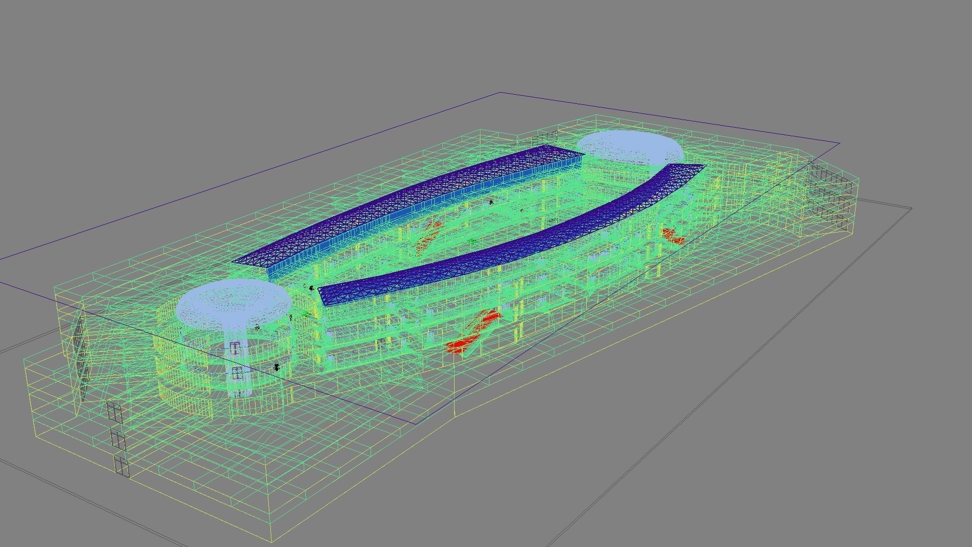 Futuristic Shopping Center 03 3D model_15