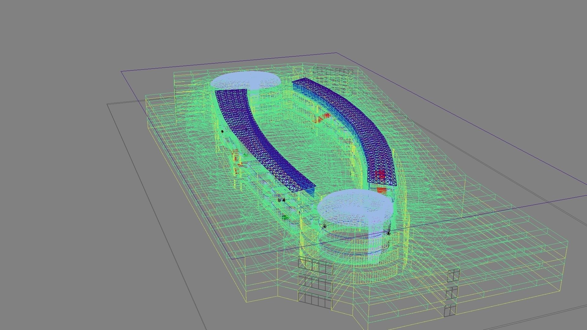 Futuristic Shopping Center 03 3D model_33