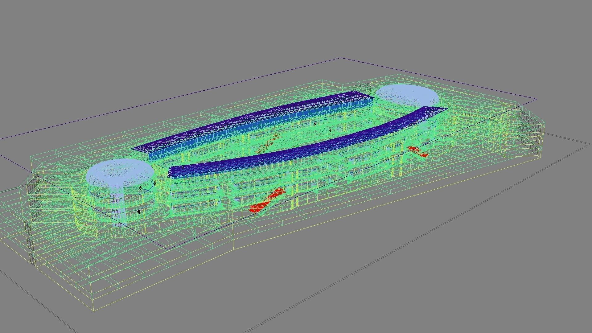 Futuristic Shopping Center 03 3D model_14