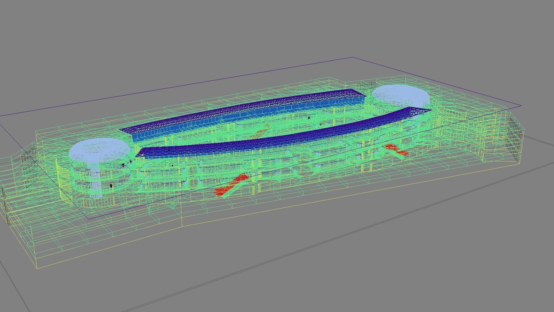 Futuristic Shopping Center 03 3D model_19