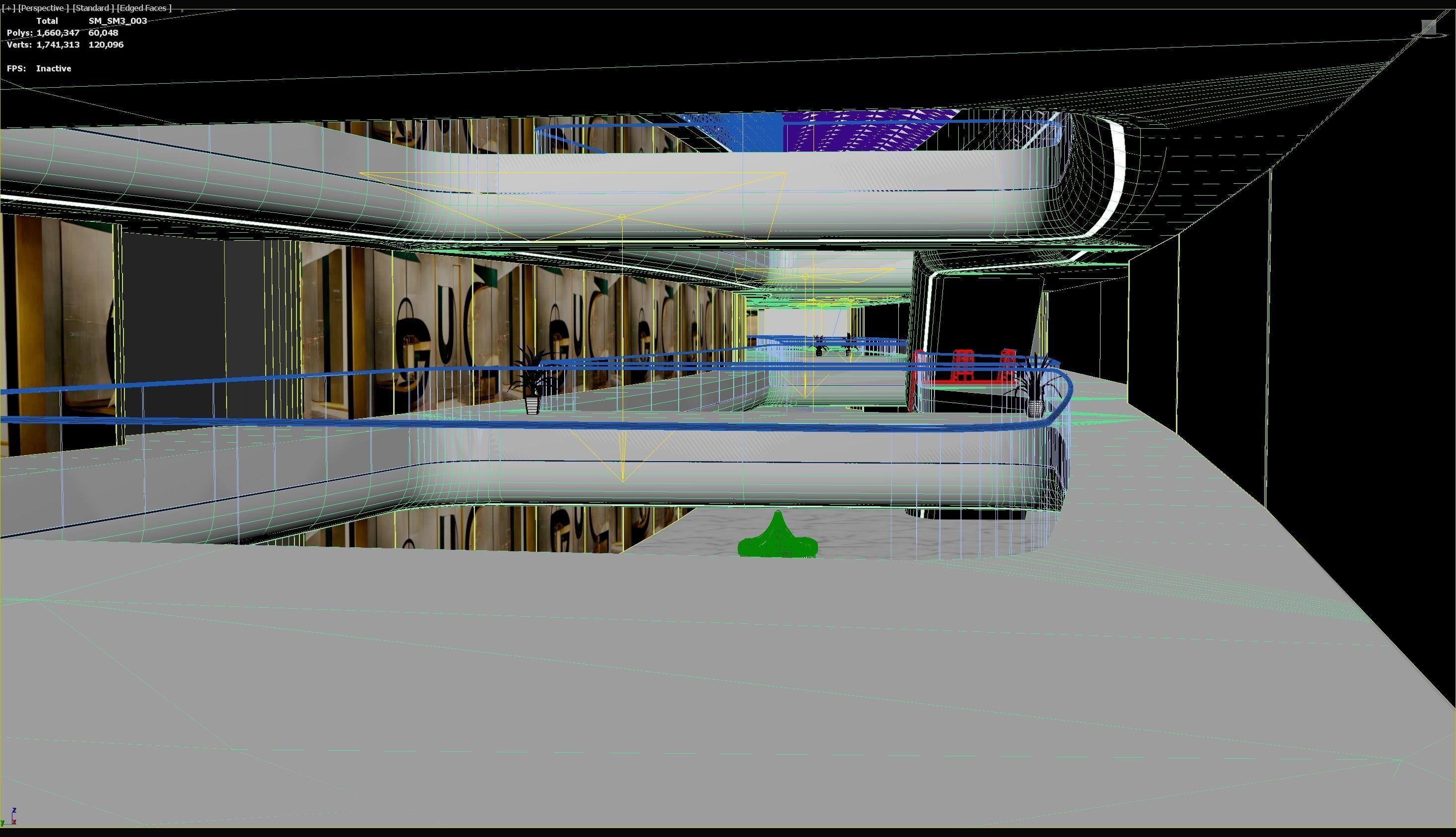 Futuristic Shopping Center 03 3D model_7