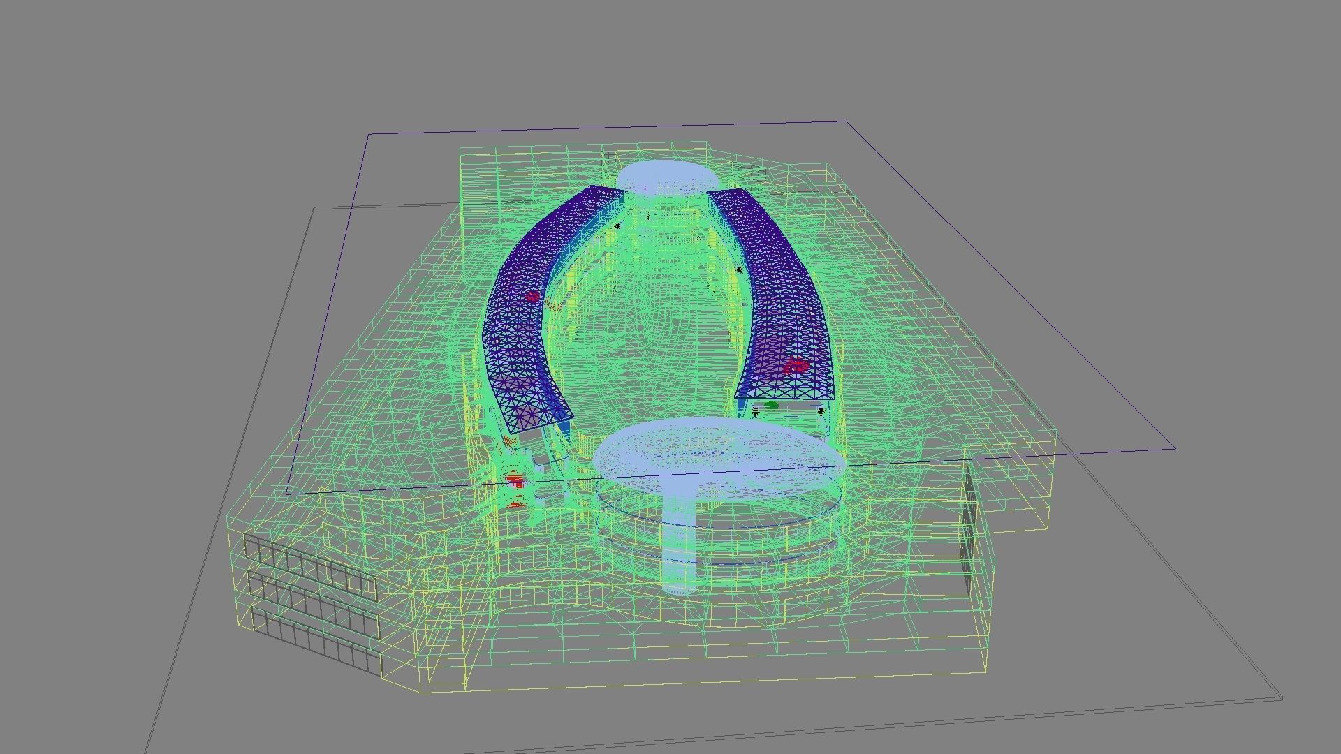 Futuristic Shopping Center 03 3D model_24