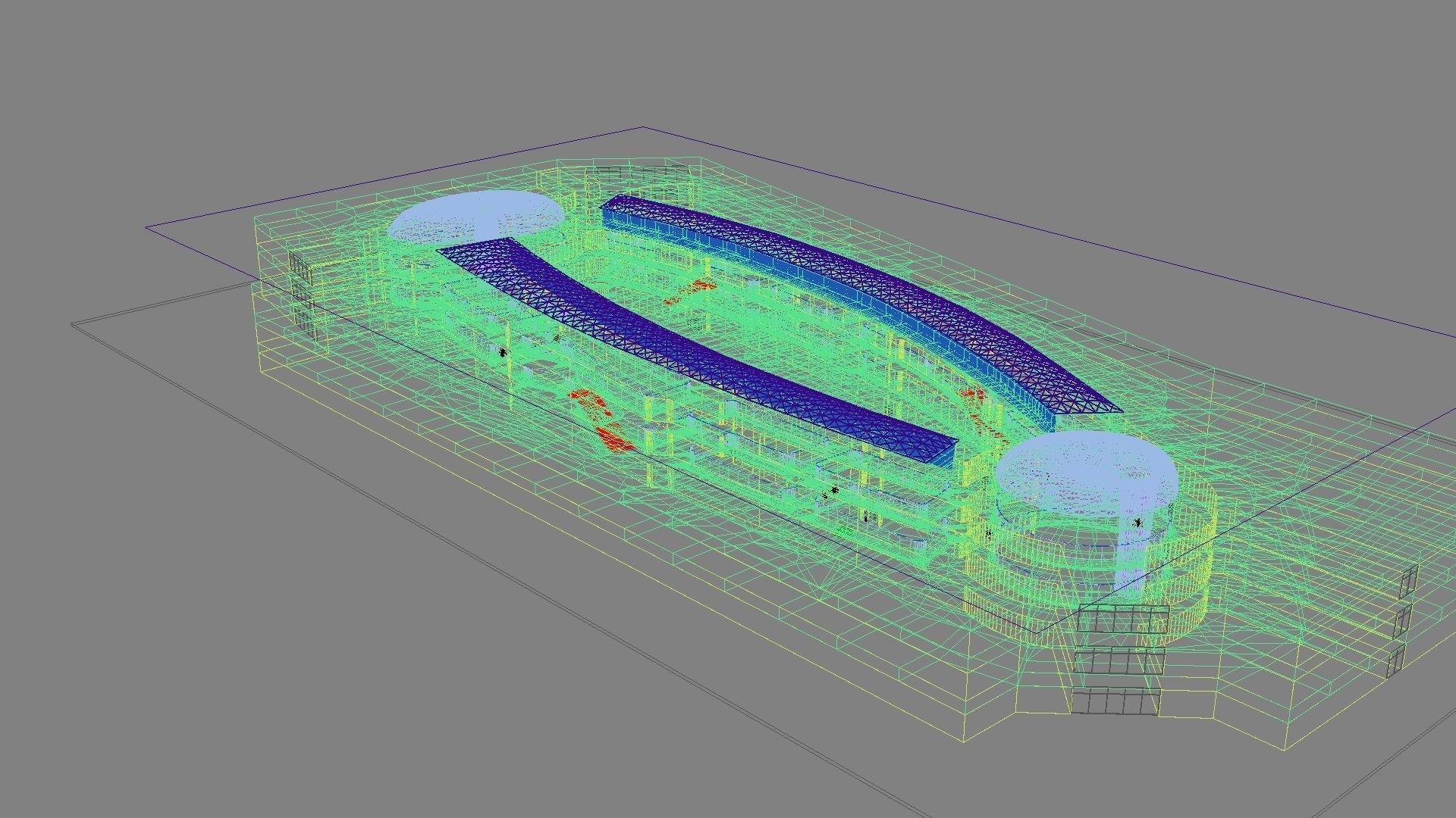 Futuristic Shopping Center 03 3D model_37