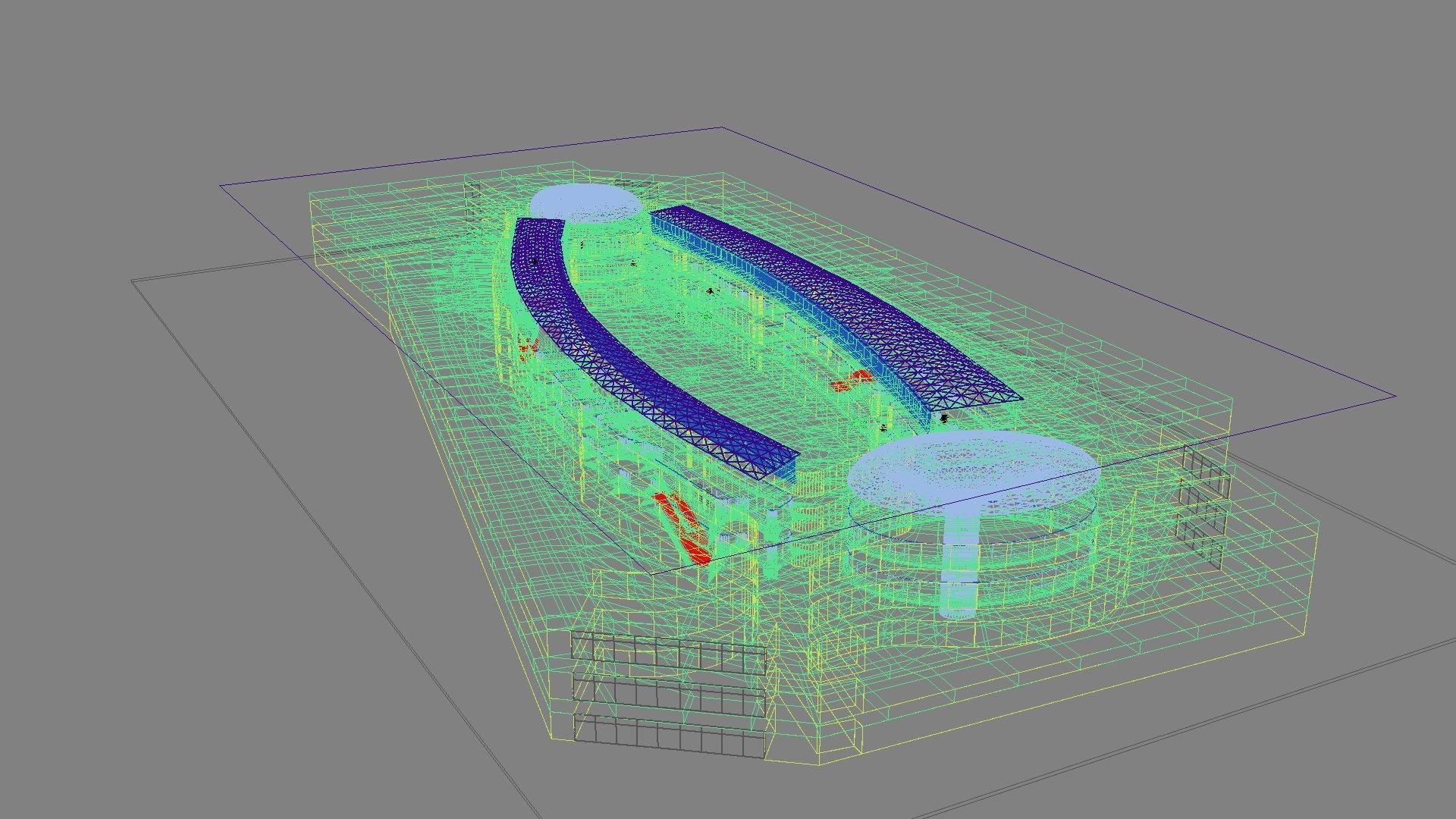 Futuristic Shopping Center 03 3D model_26