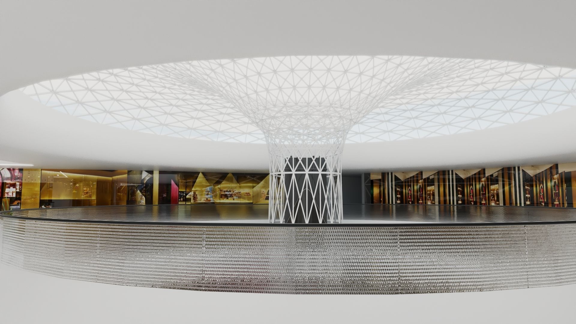 Futuristic Shopping Center 03 3D model_6