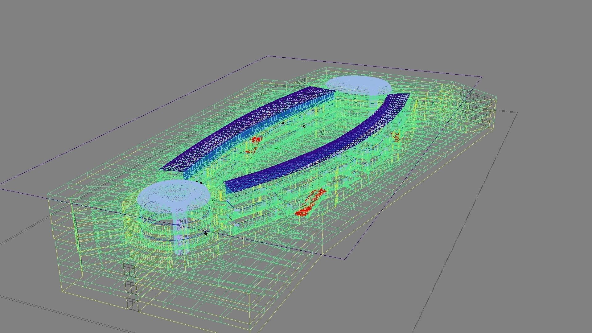 Futuristic Shopping Center 03 3D model_25