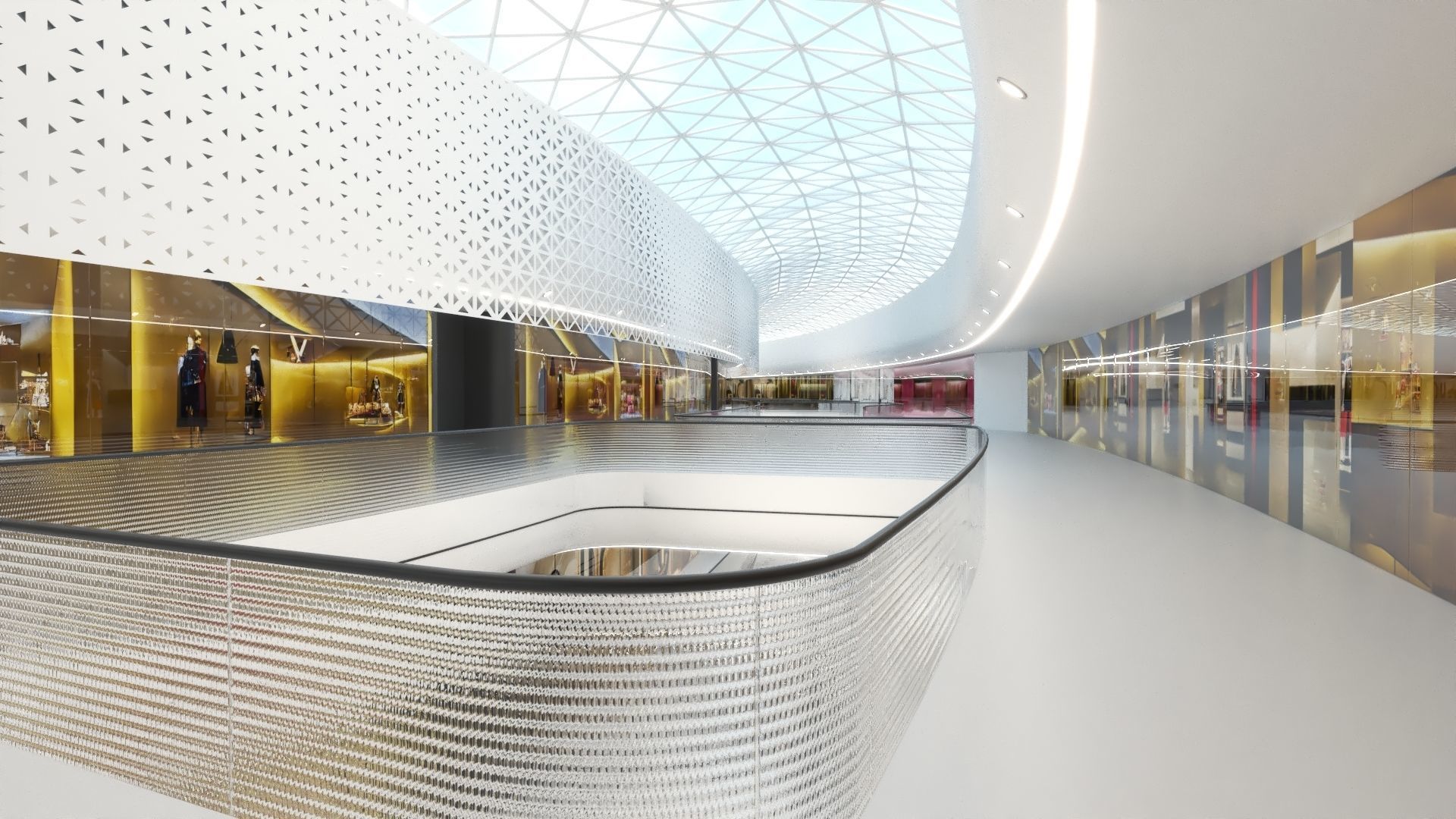 Futuristic Shopping Center 03 3D model_4