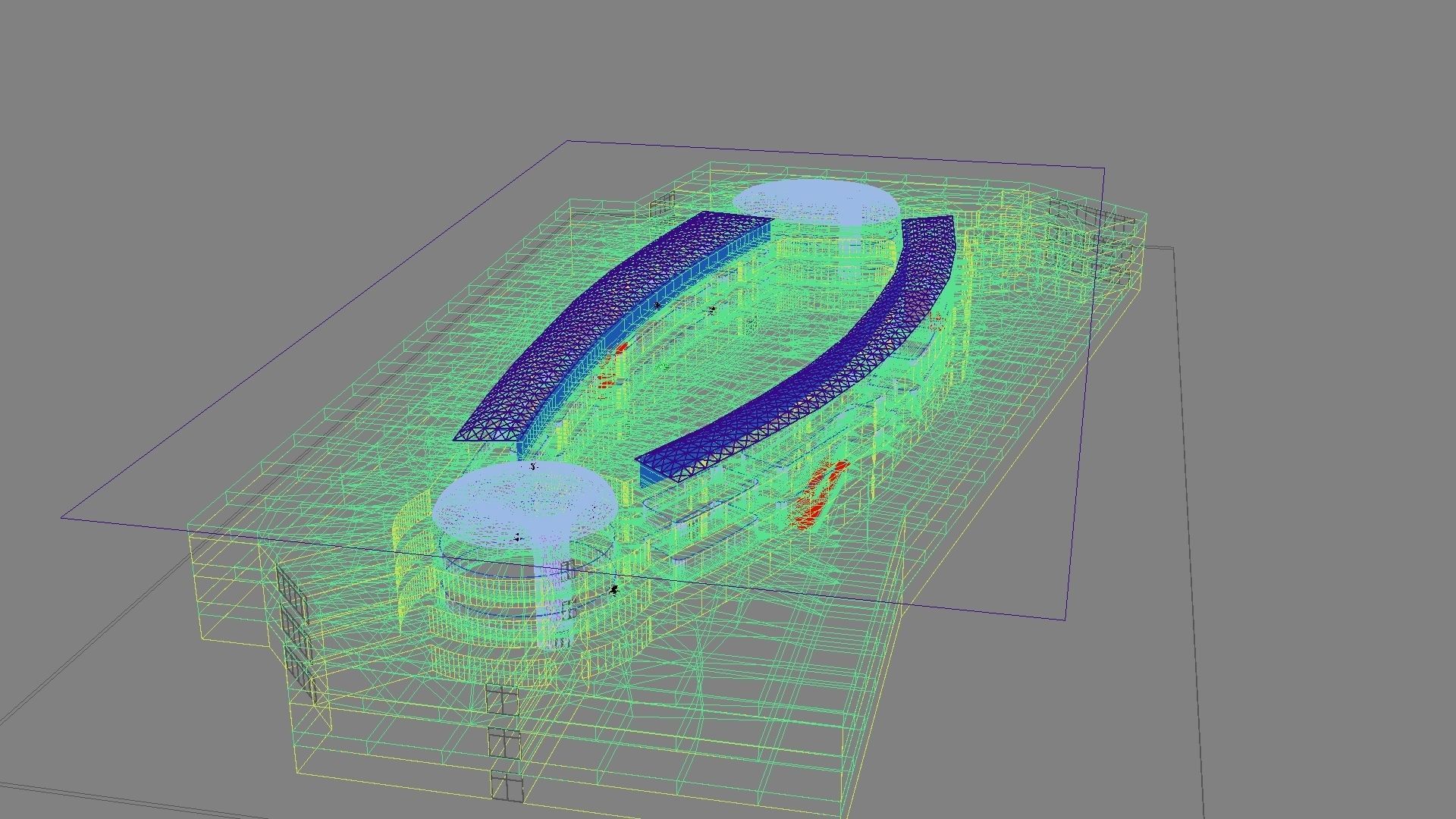 Futuristic Shopping Center 03 3D model_12