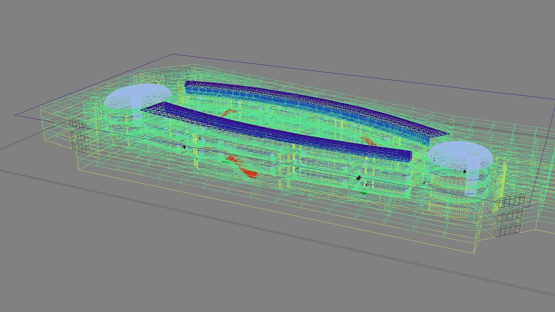 Futuristic Shopping Center 03 3D model_40