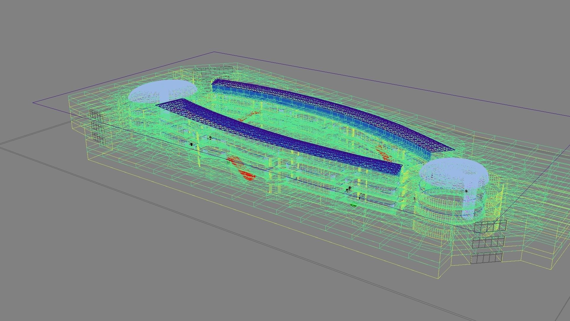 Futuristic Shopping Center 03 3D model_42