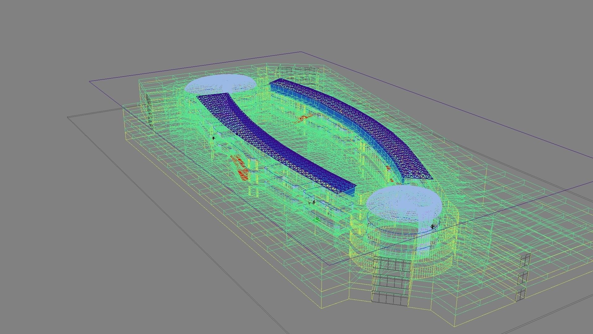 Futuristic Shopping Center 03 3D model_38