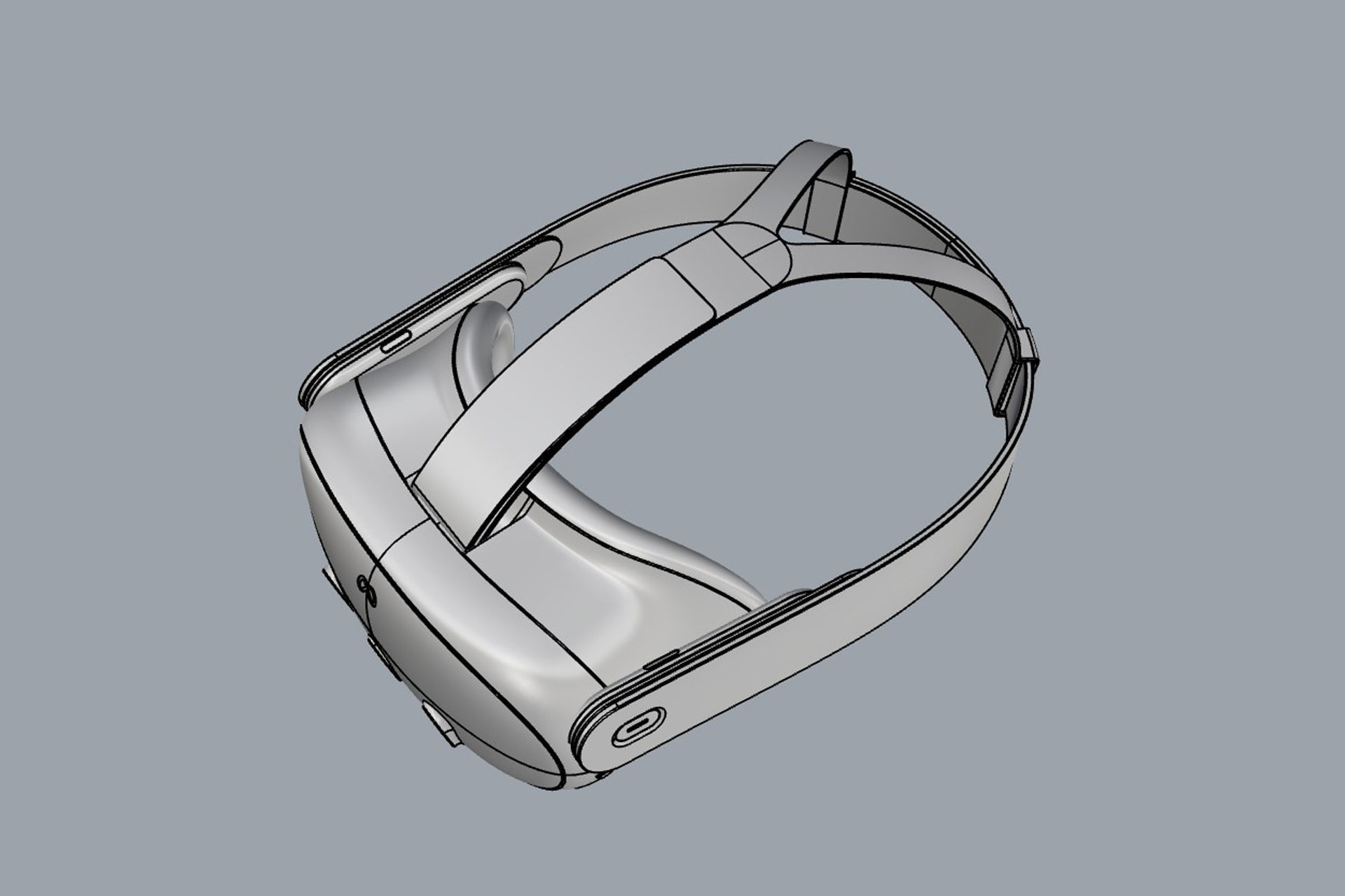 Meta Quest 3 with Controller 3D model_14