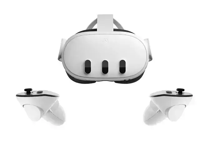 Meta Quest 3 with Controller 3D model