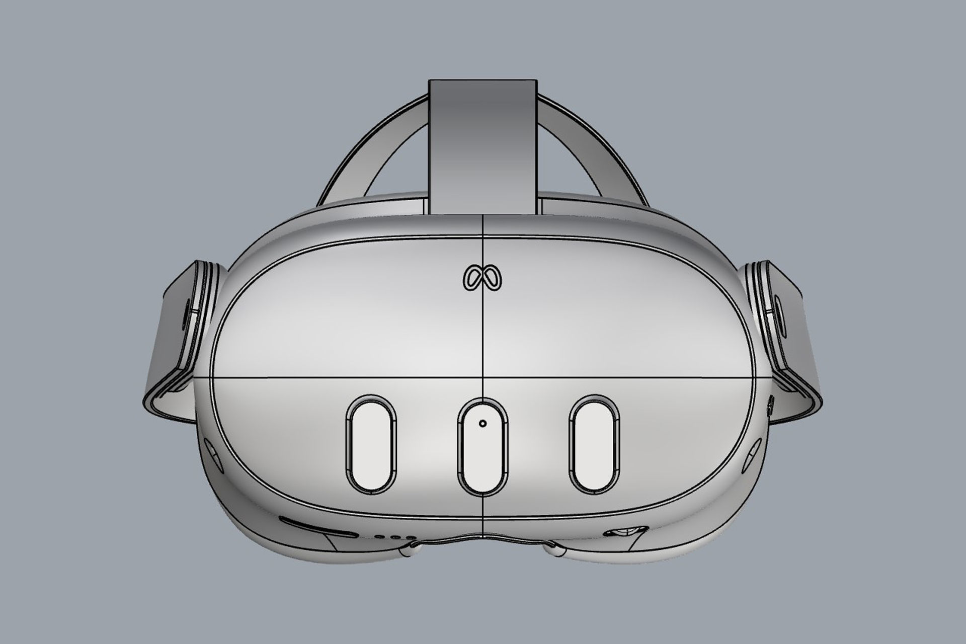 Meta Quest 3 with Controller 3D model_11