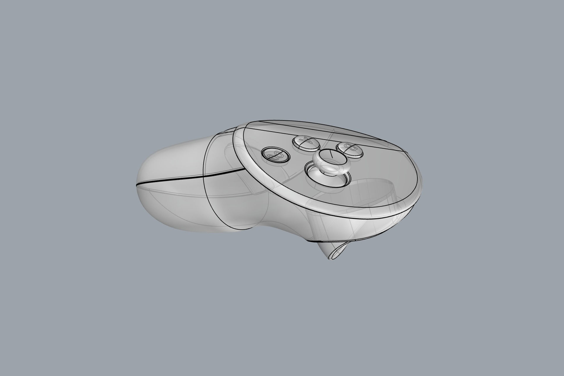 Meta Quest 3 with Controller 3D model_19