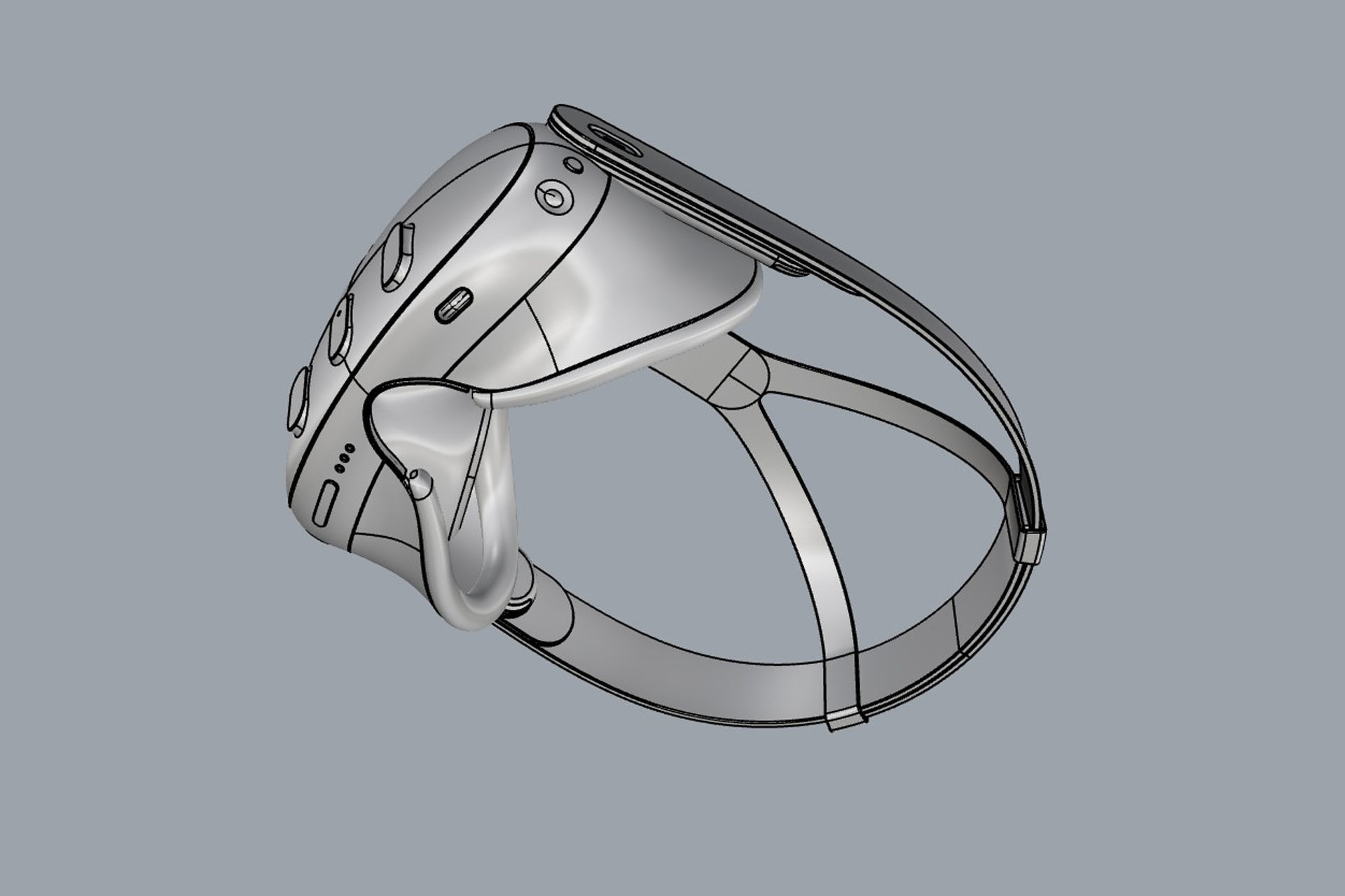 Meta Quest 3 with Controller 3D model_15