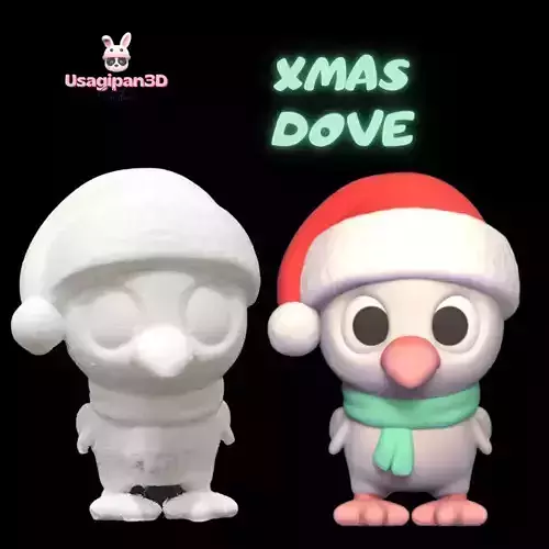 Xmas Dove 3D print model Xmas Dove 3D print model