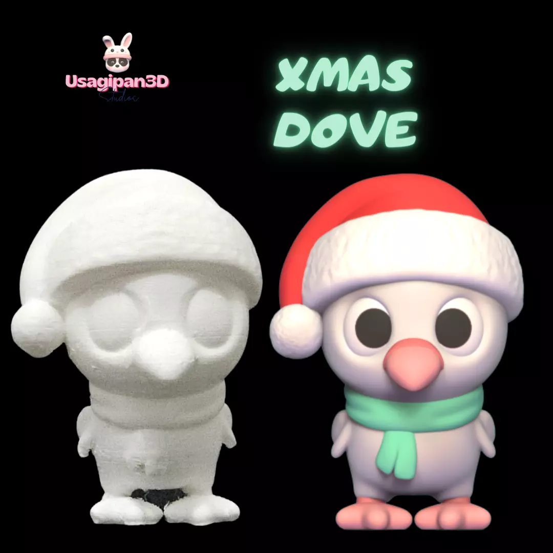 Xmas Dove 3D print model_0