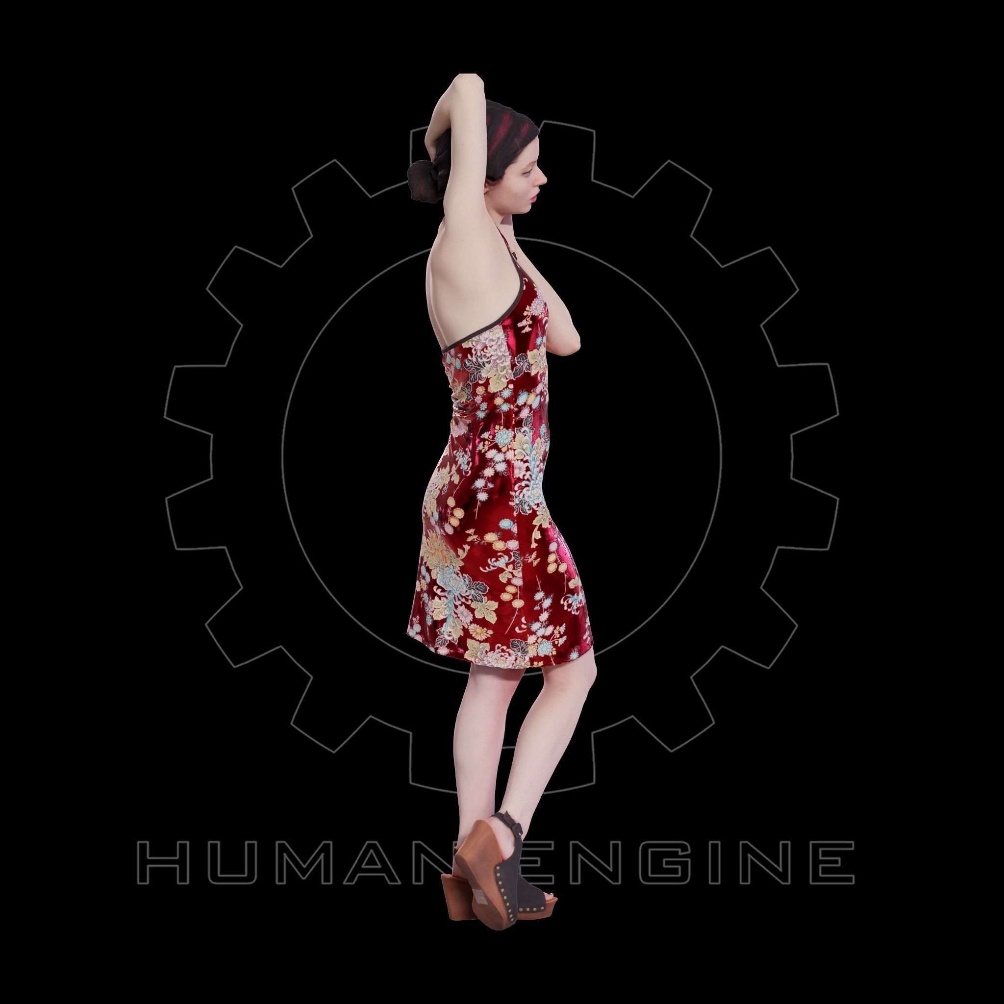 Female Scan - Amy in Chinese Style Dress 137 3D model_5