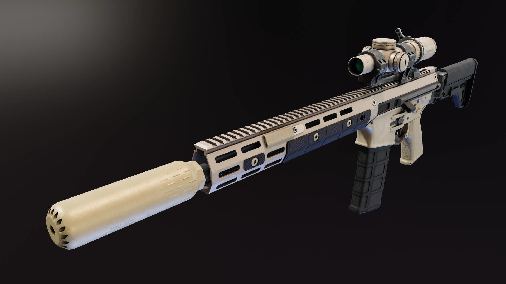 FN LICC IWS Rifle Low-poly 3D model_1