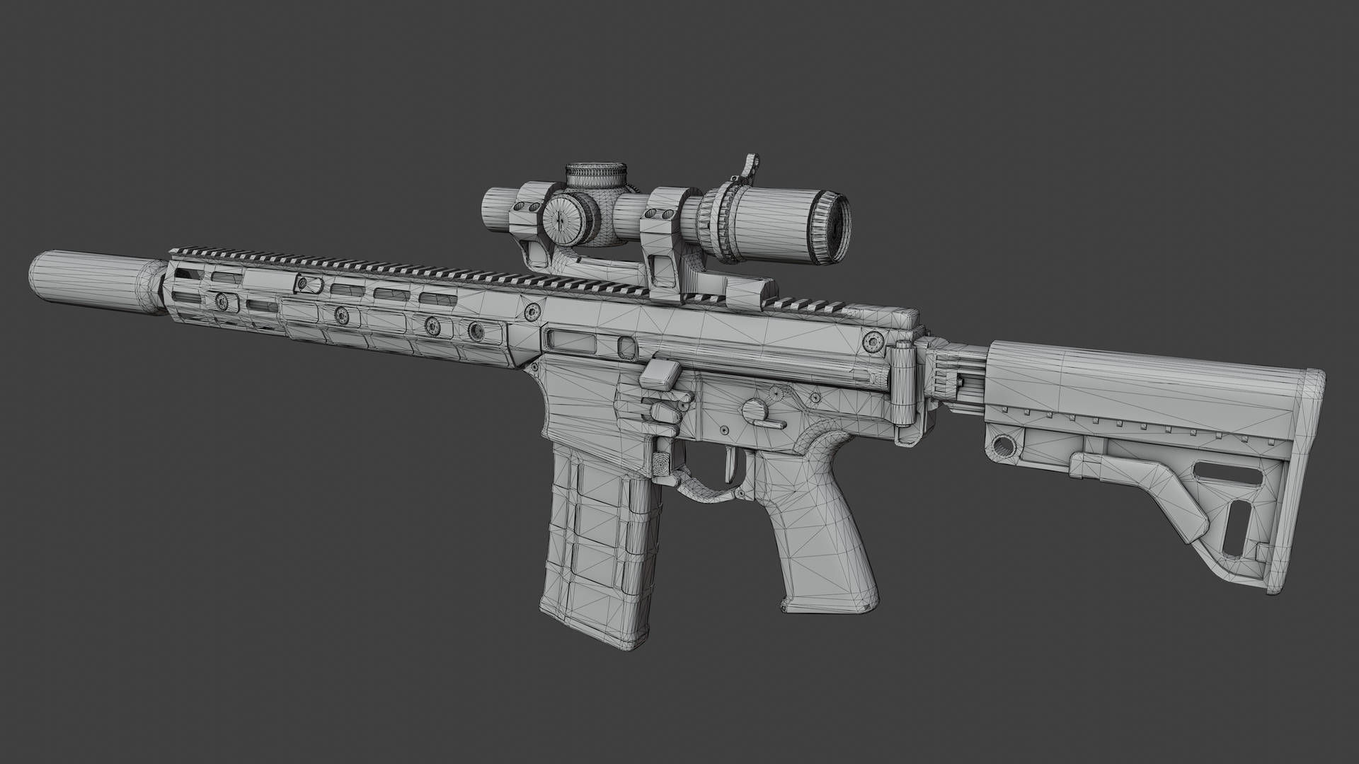 FN LICC IWS Rifle Low-poly 3D model_6