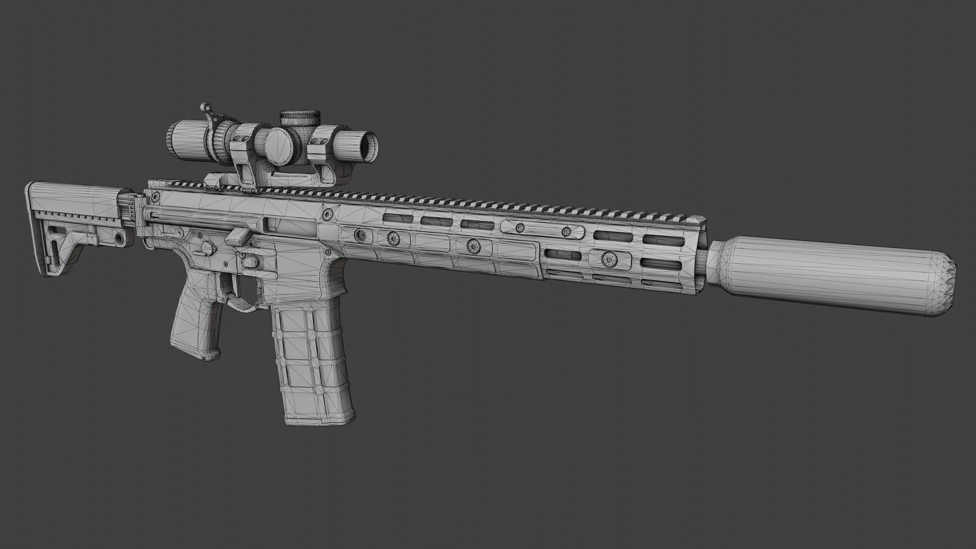 FN LICC IWS Rifle Low-poly 3D model_7