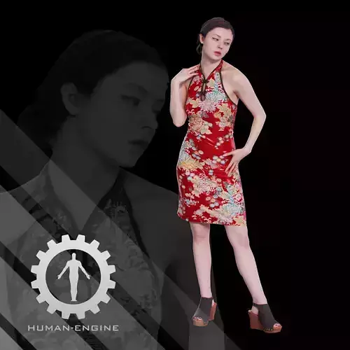 Female Scan - Amy in Chinese Style Dress 138