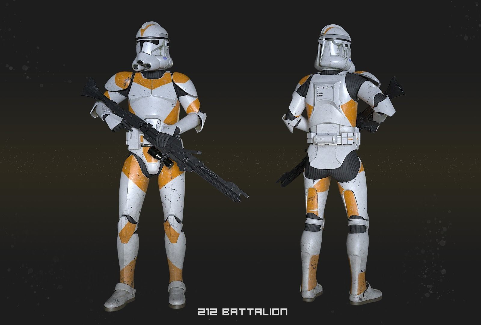 Star wars Clone Trooper 2 phase Low-poly 3D model_15