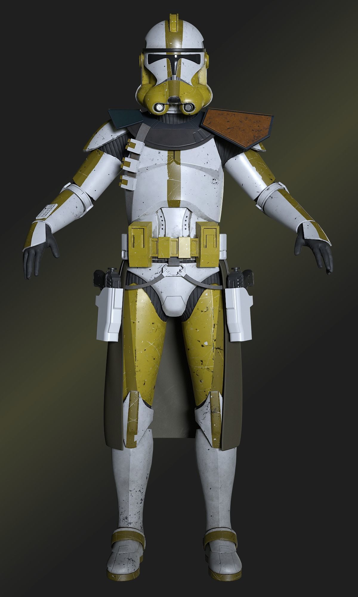 Star wars Clone Trooper 2 phase Low-poly 3D model_14