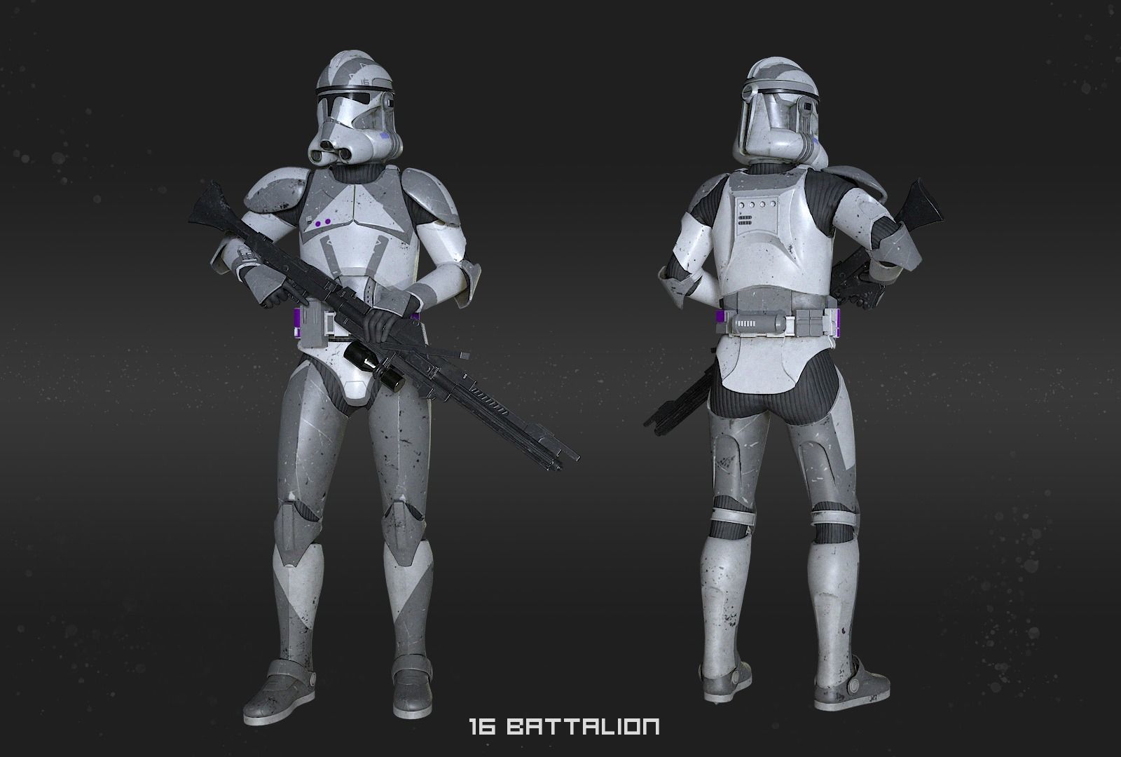 Star wars Clone Trooper 2 phase Low-poly 3D model_19