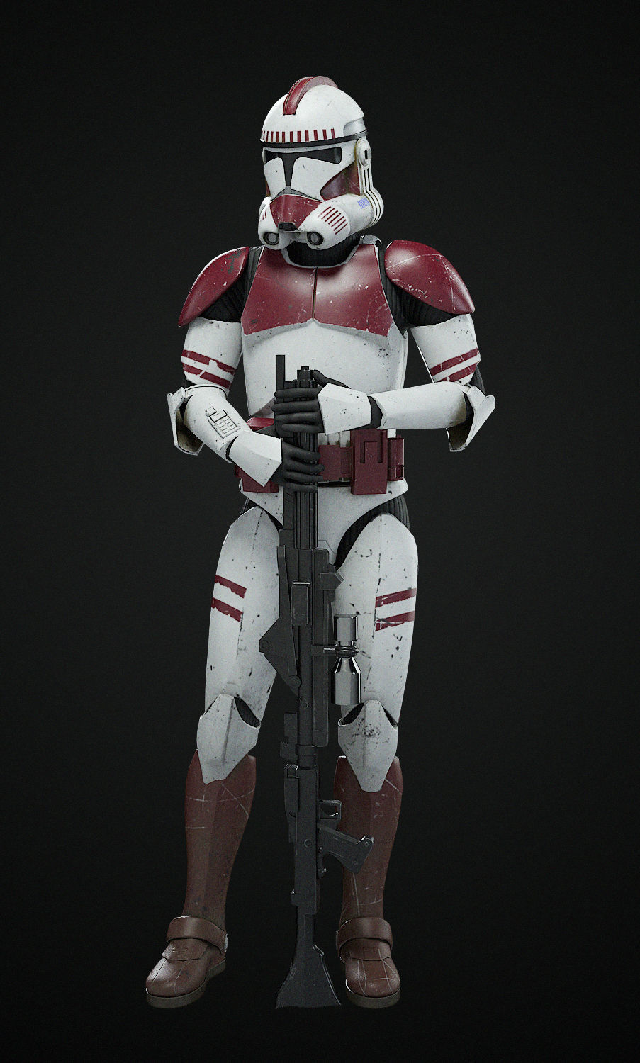 Star wars Clone Trooper 2 phase Low-poly 3D model_5