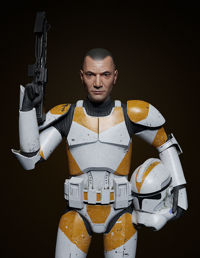 Star wars Clone Trooper 2 phase Low-poly 3D model_7