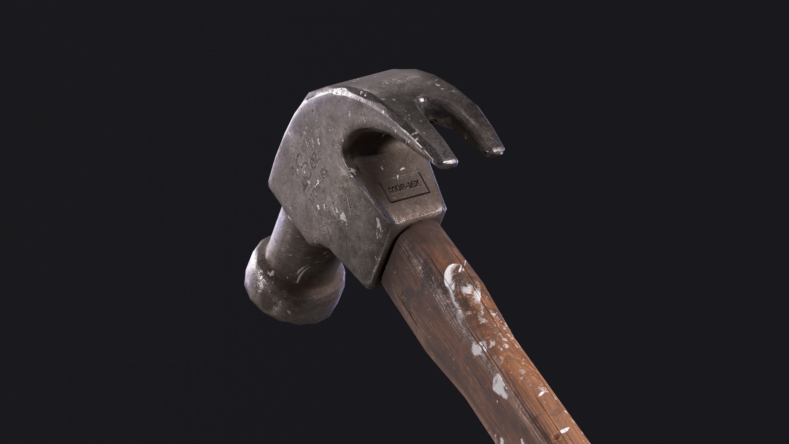 Hammer Low-poly 3D model_3