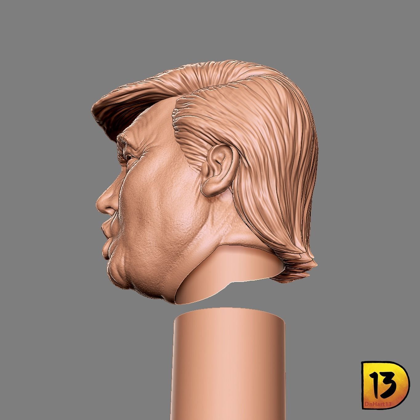 Mr Trump Head Sculpt 3D print model_1