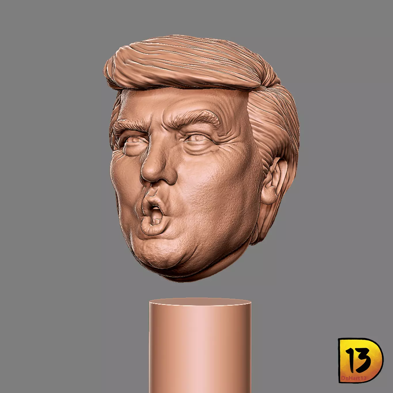 Mr Trump Head Sculpt 3D print model_0