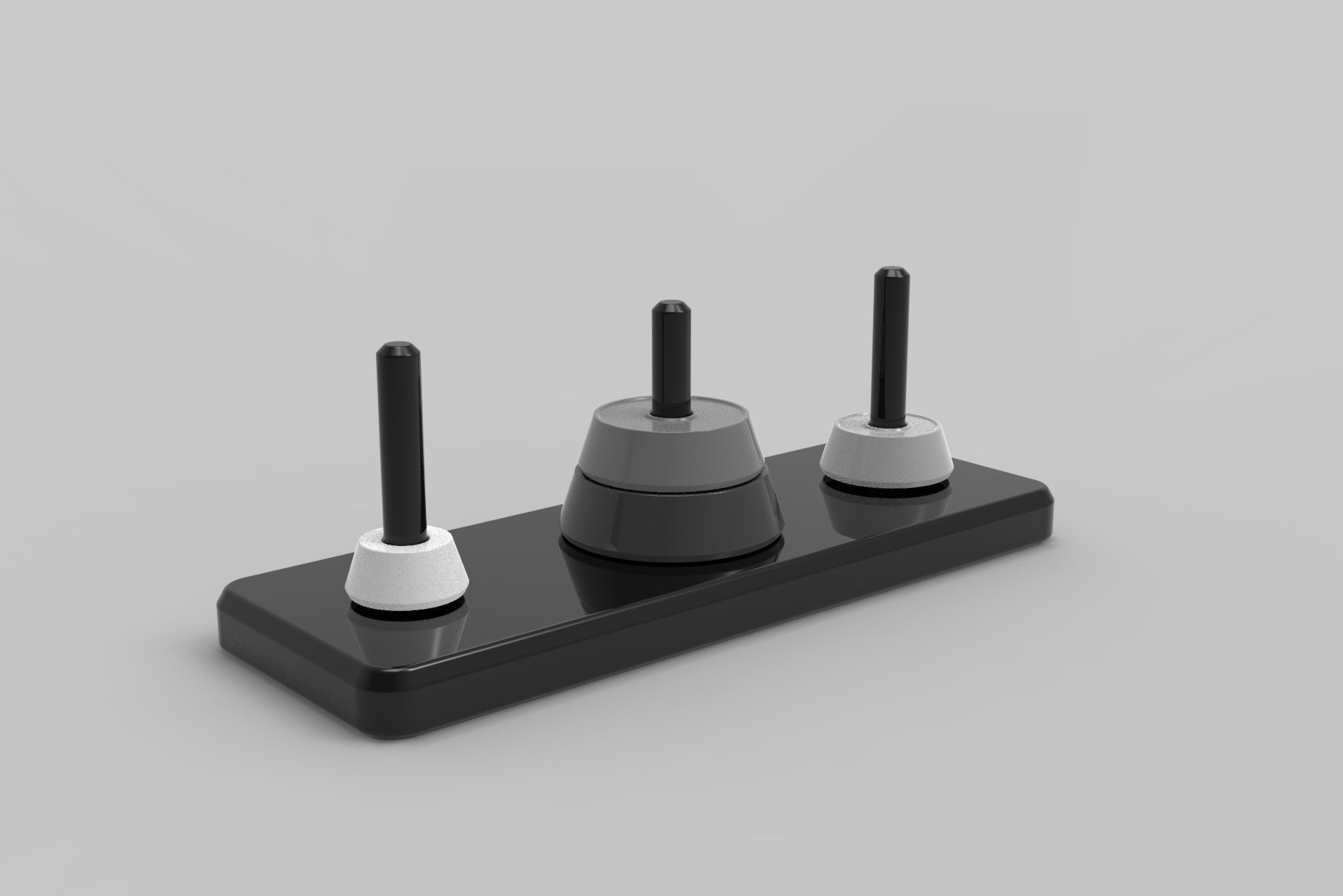 Tower of Hanoi Puzzle Brain Teaser STL files for 3D Print 3D print model_3