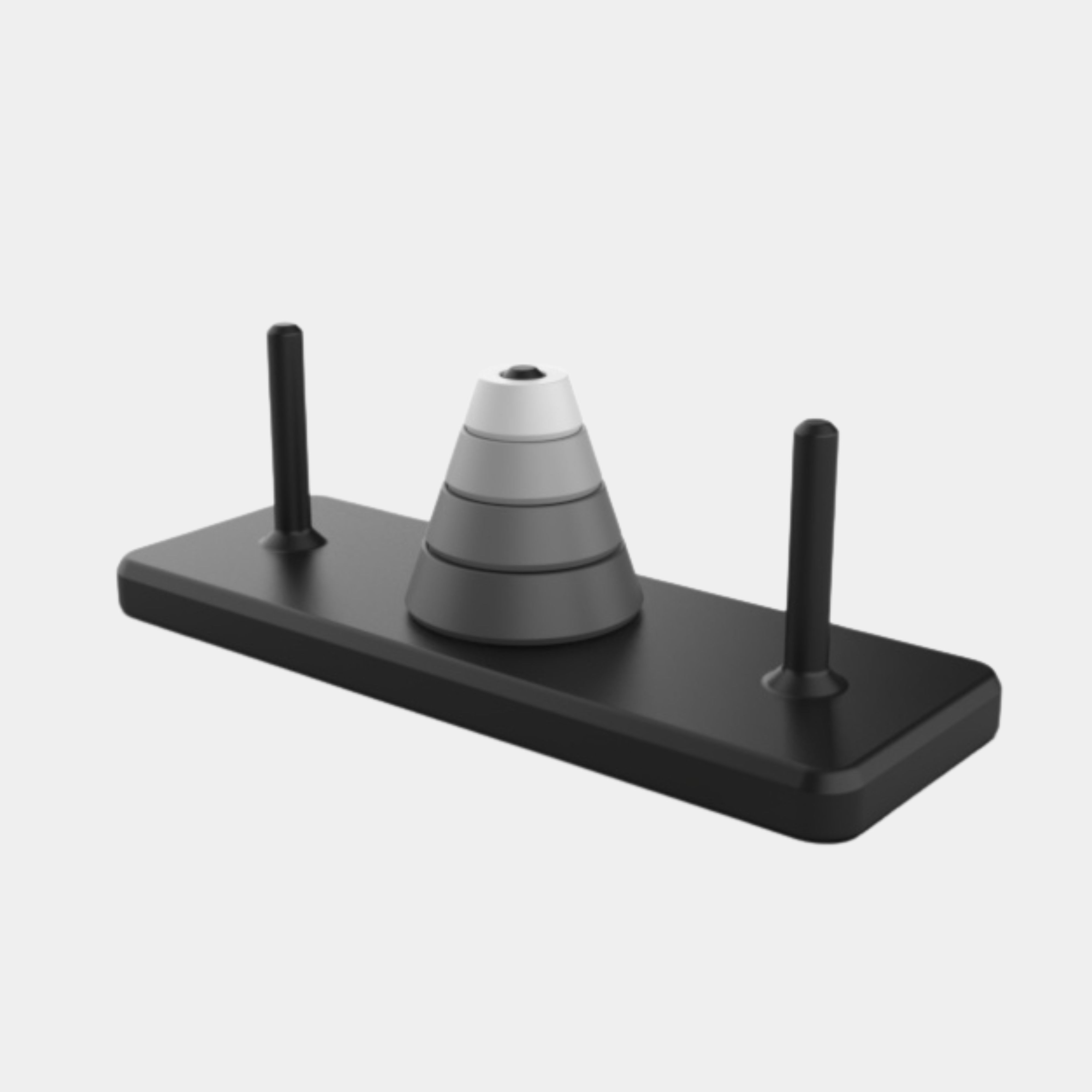 Tower of Hanoi Puzzle Brain Teaser STL files for 3D Print 3D print model_2