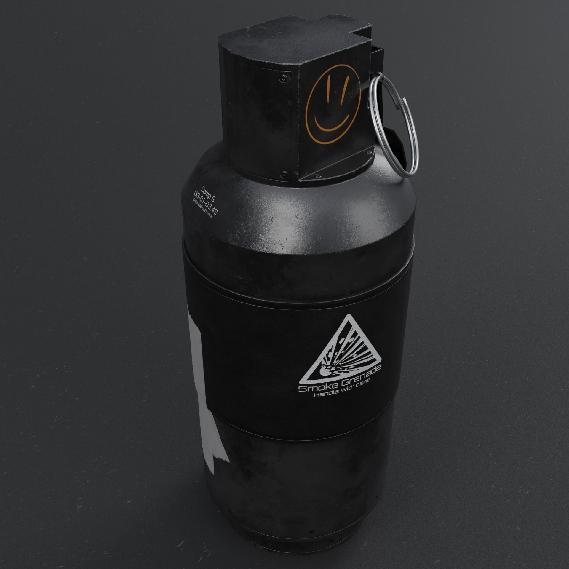 Smoke Grenade Survival 3D Gameasset Low-poly 3D model_4