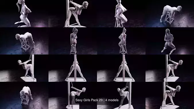 Sexy Girls Pack 29 3D Model Collection