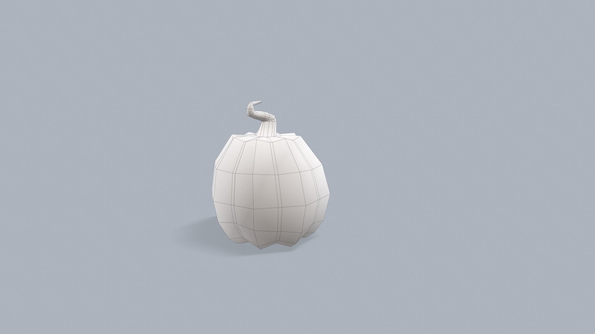 Stylized lowpoly pumpkins set Low-poly 3D model_19