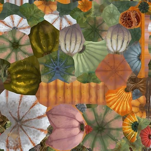 Stylized lowpoly pumpkins set Low-poly 3D model_44