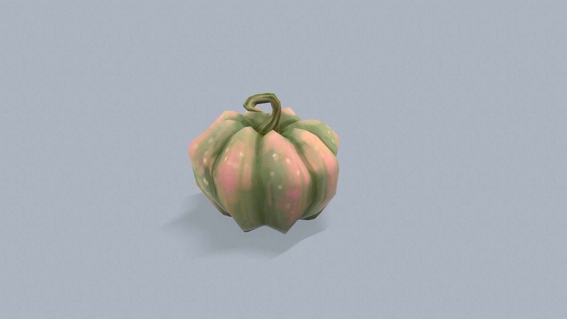 Stylized lowpoly pumpkins set Low-poly 3D model_10