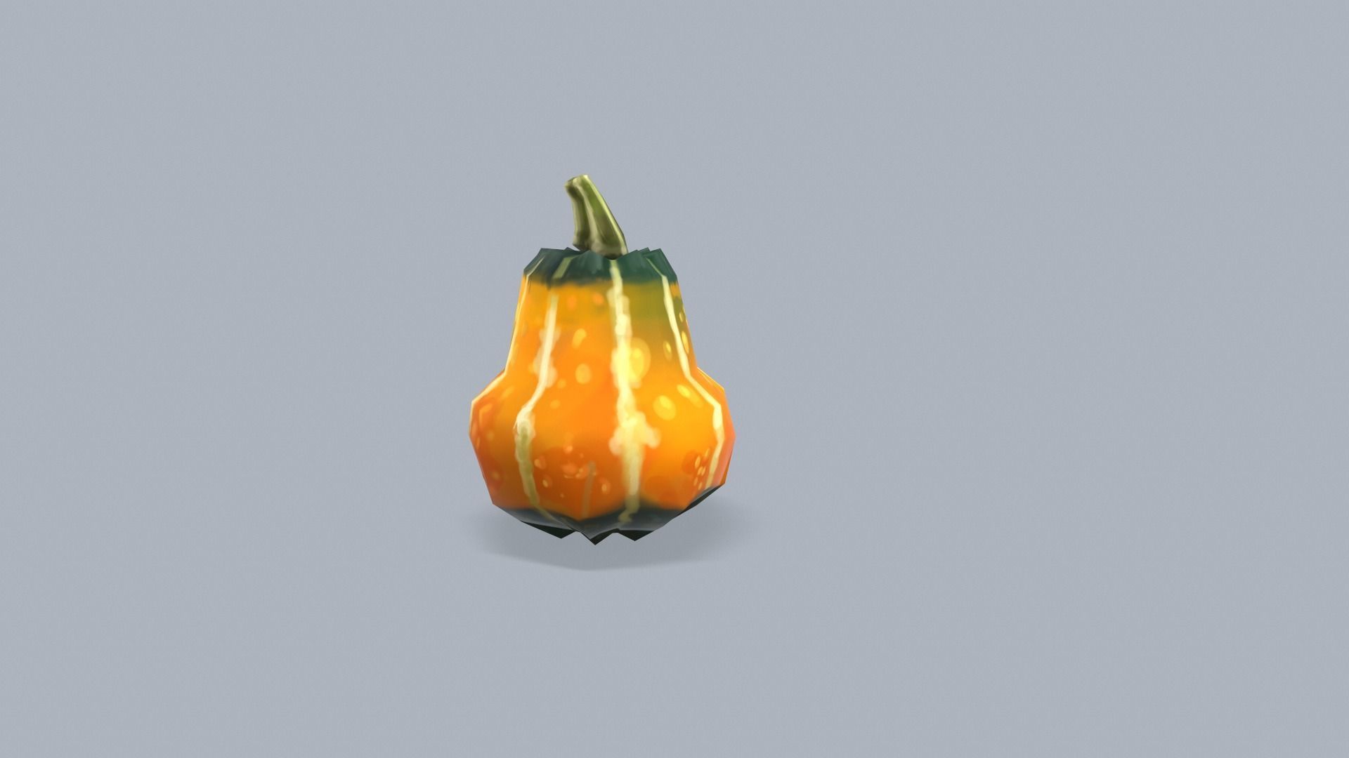 Stylized lowpoly pumpkins set Low-poly 3D model_14