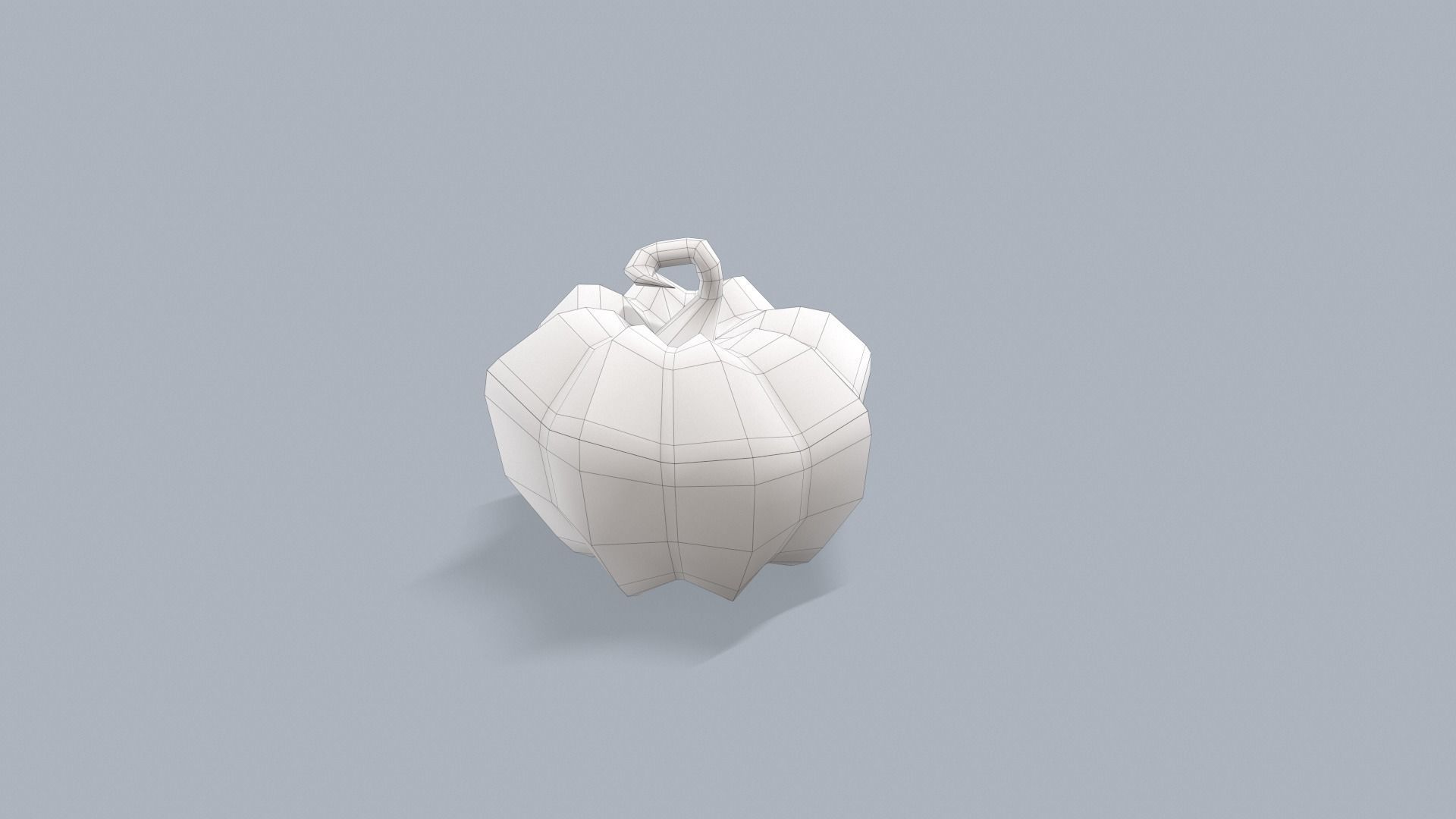 Stylized lowpoly pumpkins set Low-poly 3D model_11