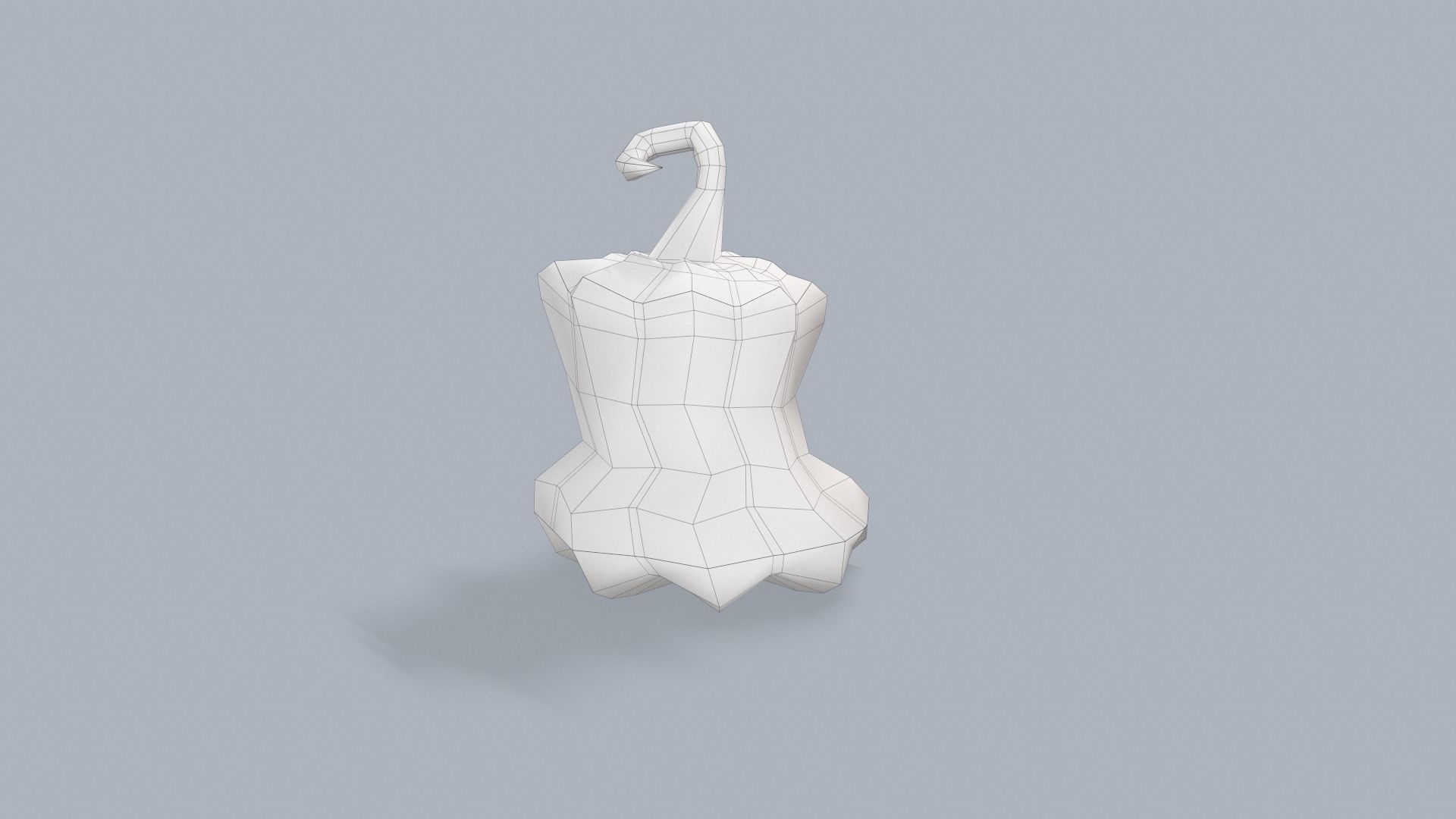 Stylized lowpoly pumpkins set Low-poly 3D model_37