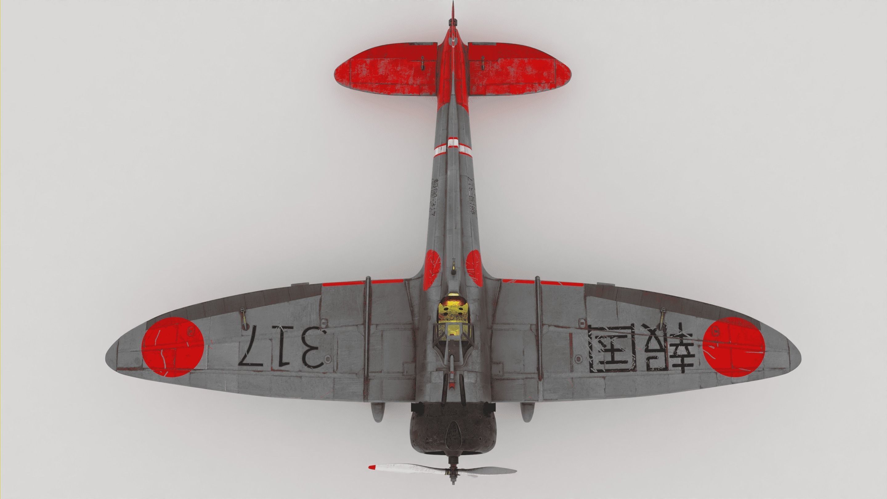 Mitsubishi A5M Fighter 3D model_1