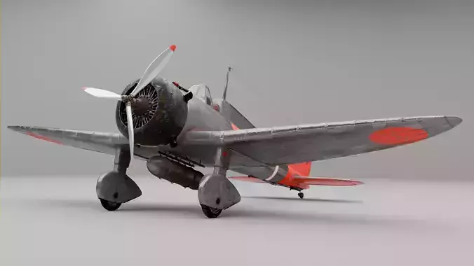  Mitsubishi A5M Fighter 3D model